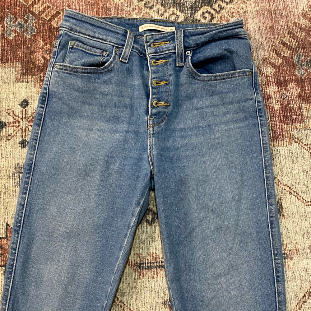 Levi’s 721 Sculpt High Rise Skinny Ankle Jeans Size 27 - Picture 4 of 8